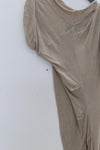 Marc le bihan shoulder strap tight short sleeve long skirt 2863 tilleul